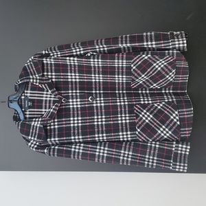 NEW Karen Kane Plaid Shirt Jacket Shacket Size XL